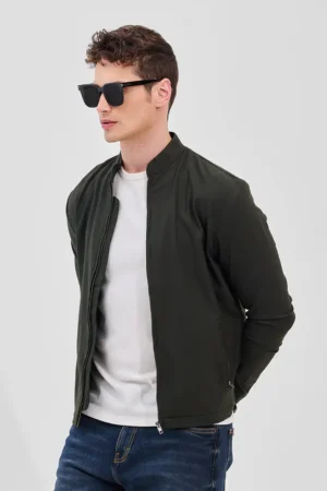 Olive Regular Fit Jacket