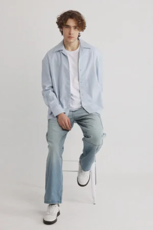Men's Solid Linen Cotton Casual Plain Full Sleeve Shirt
