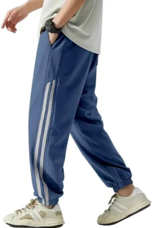 Men's Loose Light Blue Fit Track Pant