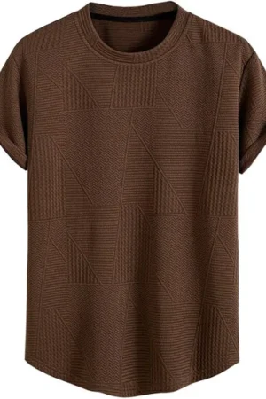 Men Cotton Textured Oversized Fit Men t-Shirt