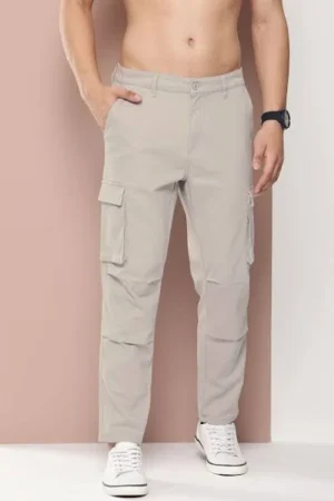 Men's Relaxed  Grey Cargo Trousers