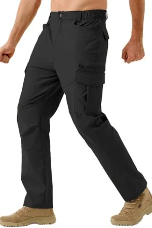 Men Black Cargo Pants