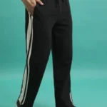 Men's Black Relaxed Fit Track Pants
